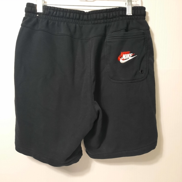 Nike Shorts Men's Sz Med Black Multi Swoosh Sportswear Essentials+ French Terry - Picture 4 of 7